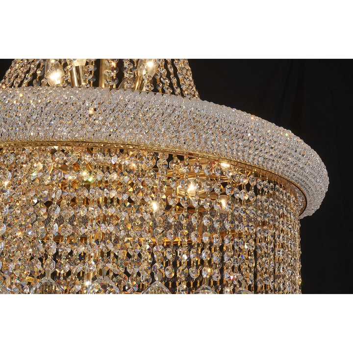 Diyas IL32117 Alexandra Pendant 4 Layer Spiral 49 Light E14 Gold/Crystal