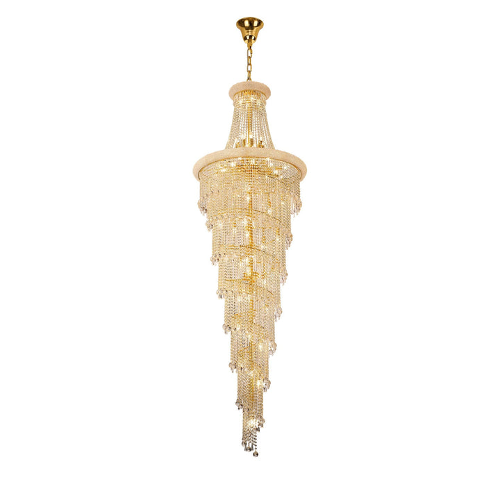 Diyas IL32118 Alexandra Pendant 7 Layer Spiral 63 Light E14 Gold/Crystal