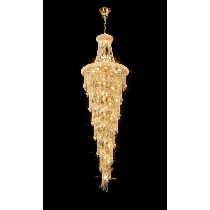 Diyas IL32118 Alexandra Pendant 7 Layer Spiral 63 Light E14 Gold/Crystal