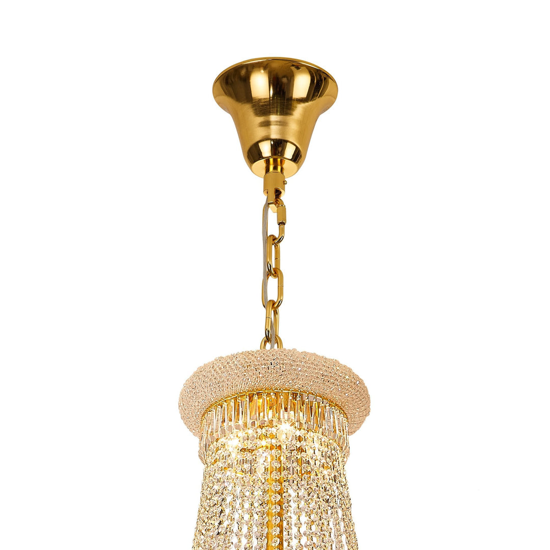 Diyas IL32118 Alexandra Pendant 7 Layer Spiral 63 Light E14 Gold/Crystal