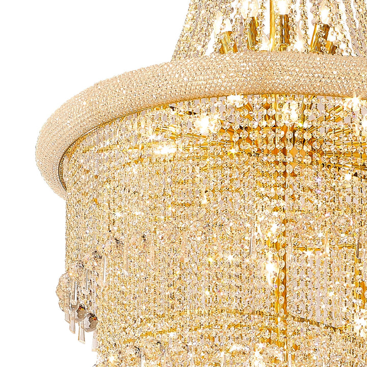 Diyas IL32118 Alexandra Pendant 7 Layer Spiral 63 Light E14 Gold/Crystal