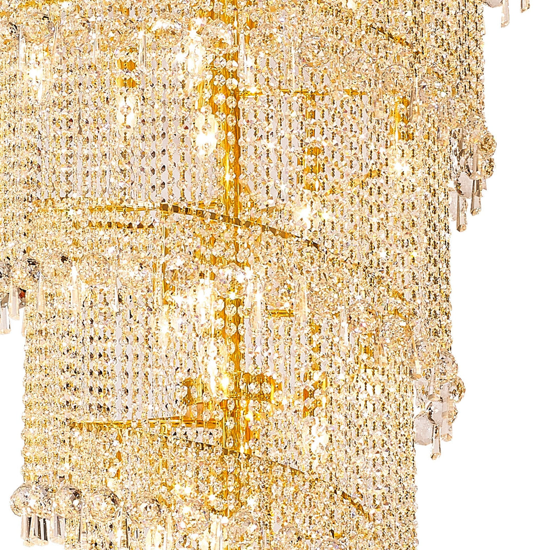 Diyas IL32118 Alexandra Pendant 7 Layer Spiral 63 Light E14 Gold/Crystal