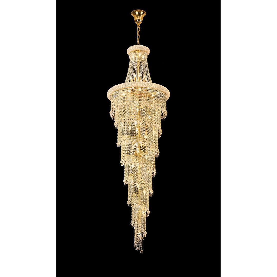 Diyas IL32118 Alexandra Pendant 7 Layer Spiral 63 Light E14 Gold/Crystal