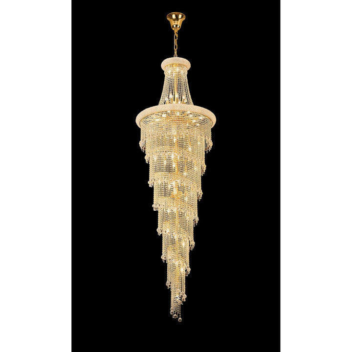 Diyas IL32118 Alexandra Pendant 7 Layer Spiral 63 Light E14 Gold/Crystal