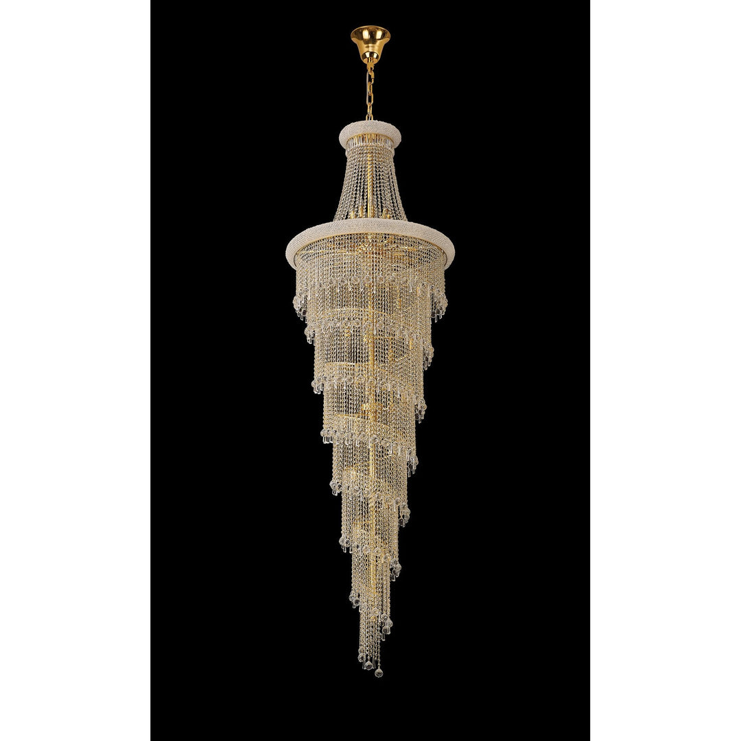 Diyas IL32118 Alexandra Pendant 7 Layer Spiral 63 Light E14 Gold/Crystal