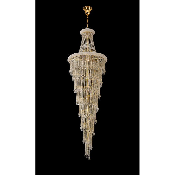 Diyas IL32118 Alexandra Pendant 7 Layer Spiral 63 Light E14 Gold/Crystal