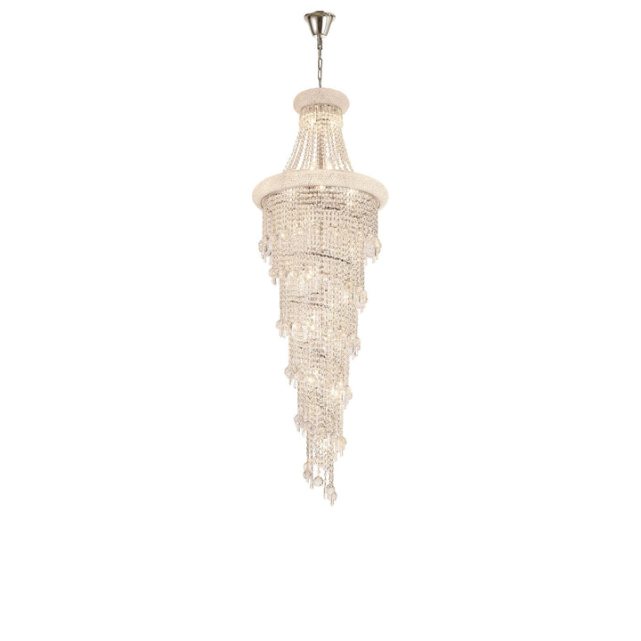 Diyas IL31456 Alexandra Pendant 4 Layer Spiral 25 Light E14 Polished Chrome/Crystal