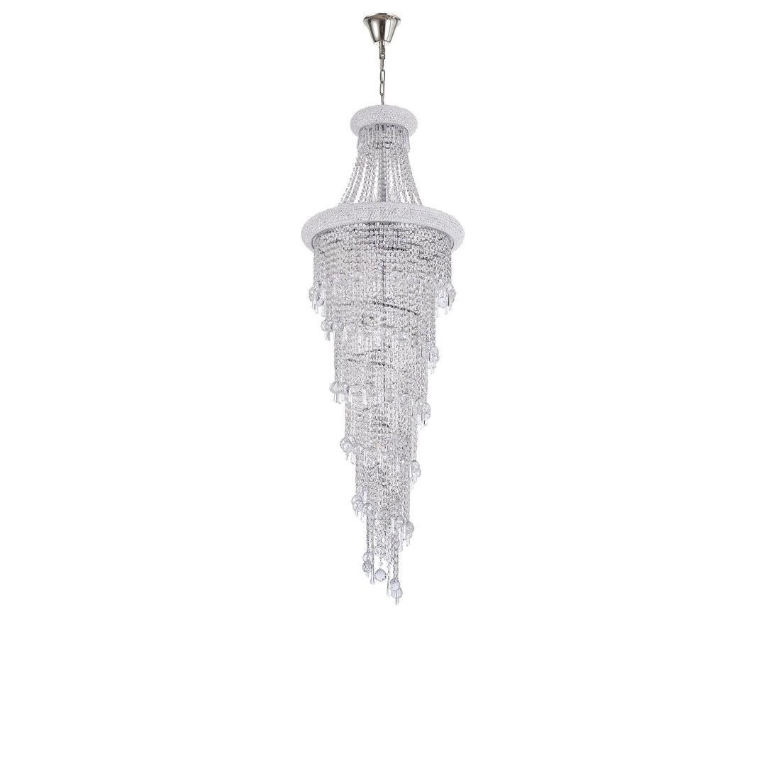 Diyas IL31456 Alexandra Pendant 4 Layer Spiral 25 Light E14 Polished Chrome/Crystal