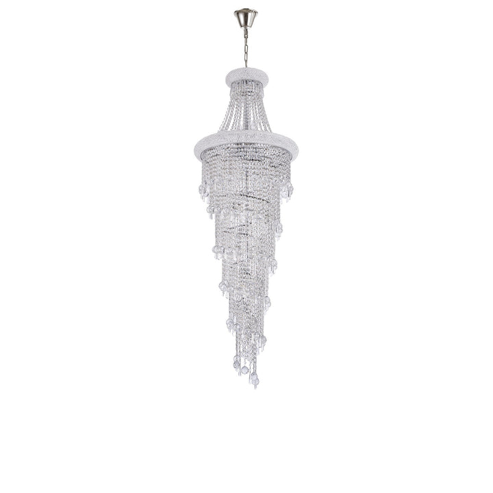 Diyas IL31456 Alexandra Pendant 4 Layer Spiral 25 Light E14 Polished Chrome/Crystal