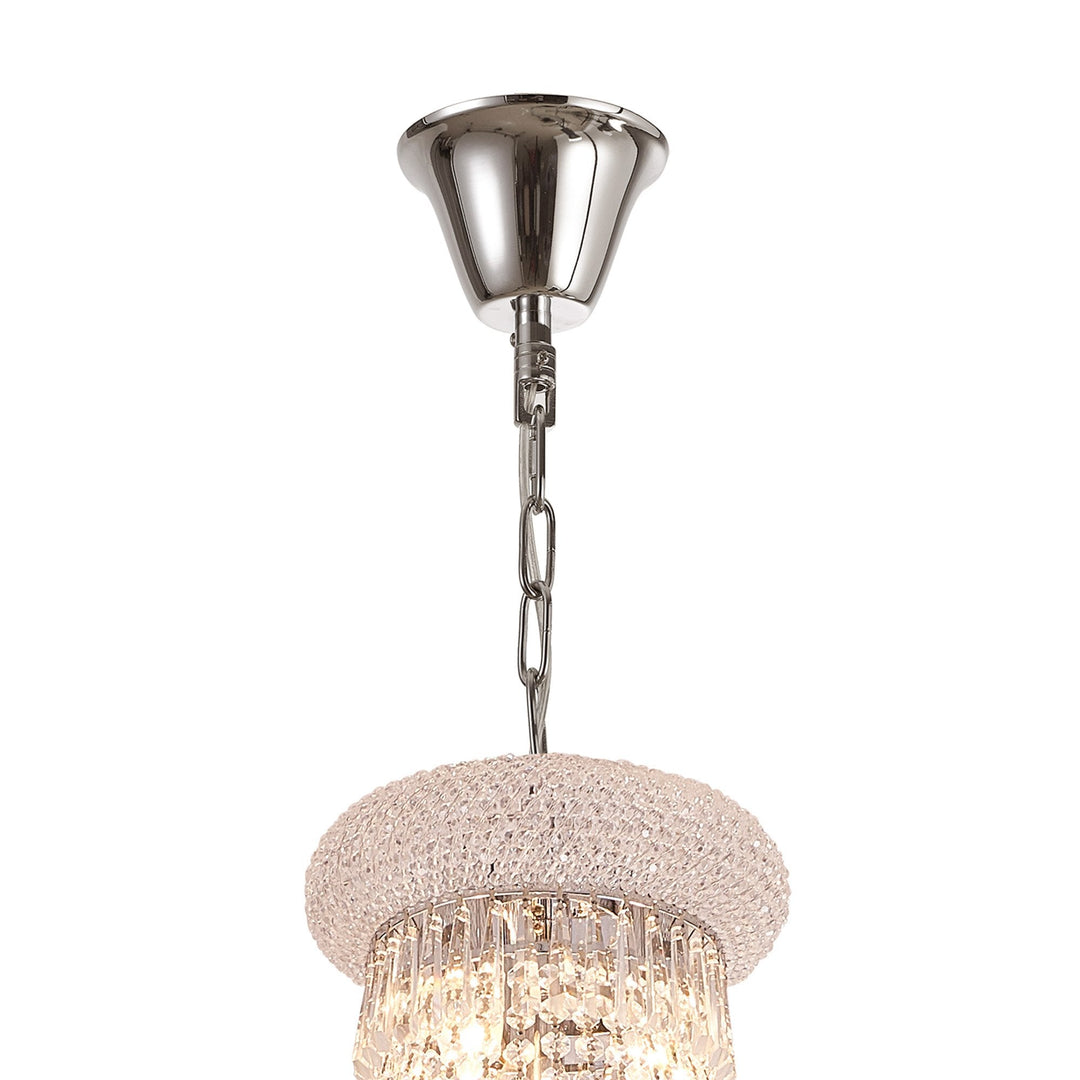 Diyas IL31456 Alexandra Pendant 4 Layer Spiral 25 Light E14 Polished Chrome/Crystal