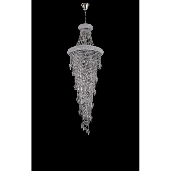 Diyas IL31456 Alexandra Pendant 4 Layer Spiral 25 Light E14 Polished Chrome/Crystal