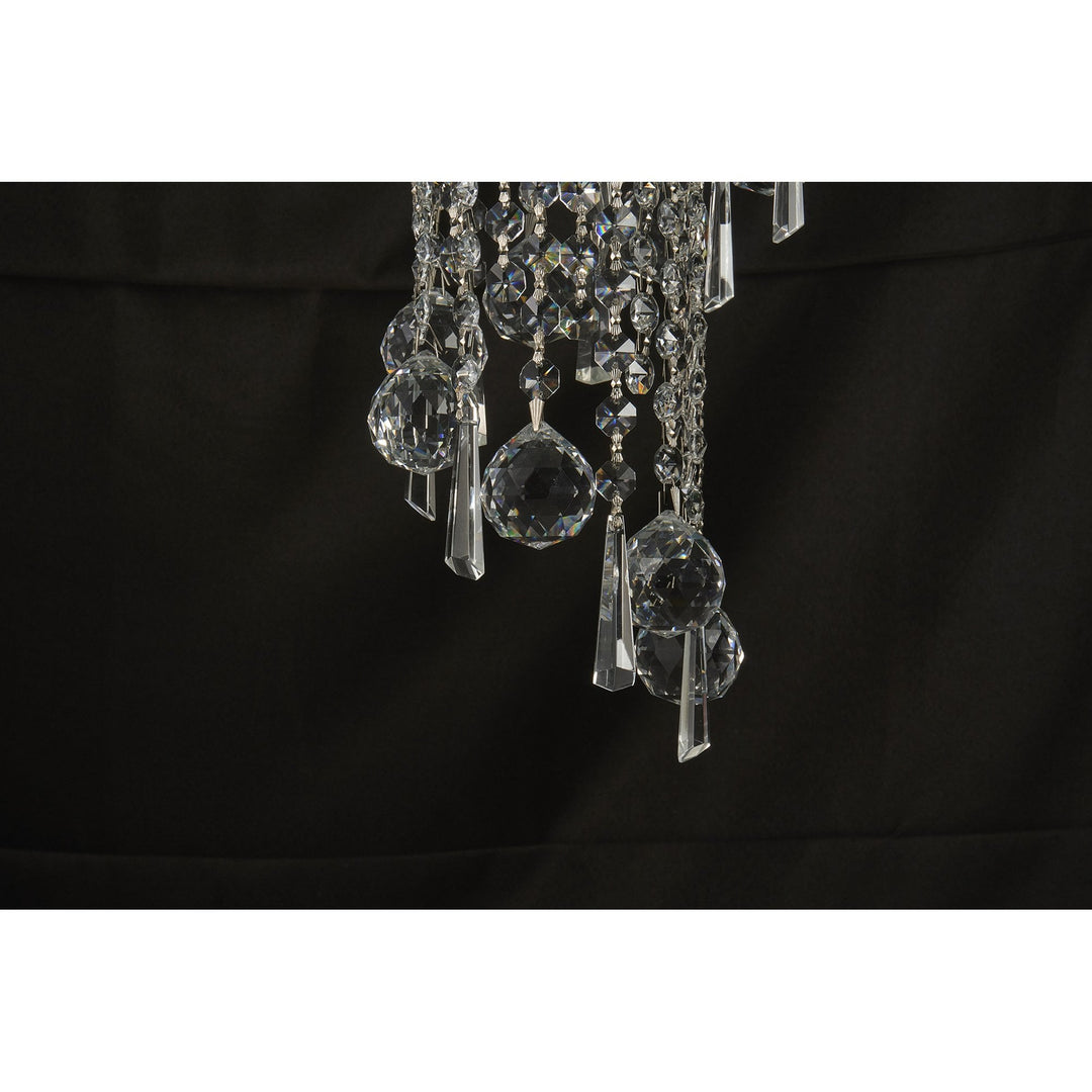 Diyas IL31456 Alexandra Pendant 4 Layer Spiral 25 Light E14 Polished Chrome/Crystal