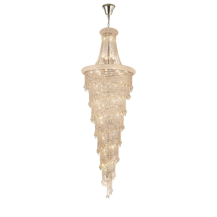 Diyas IL31457 Alexandra Pendant 4 Layer Spiral 49 Light E14 Polished Chrome/Crystal