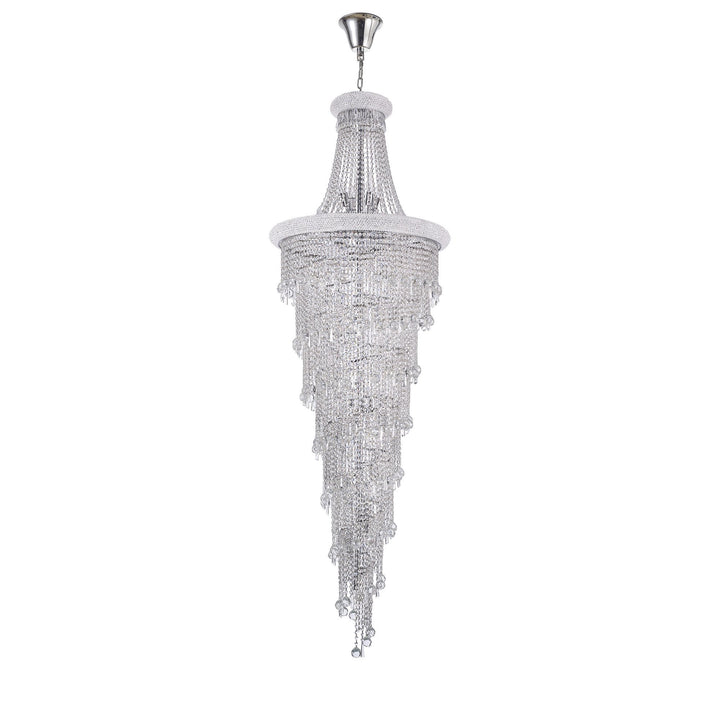 Diyas IL31457 Alexandra Pendant 4 Layer Spiral 49 Light E14 Polished Chrome/Crystal