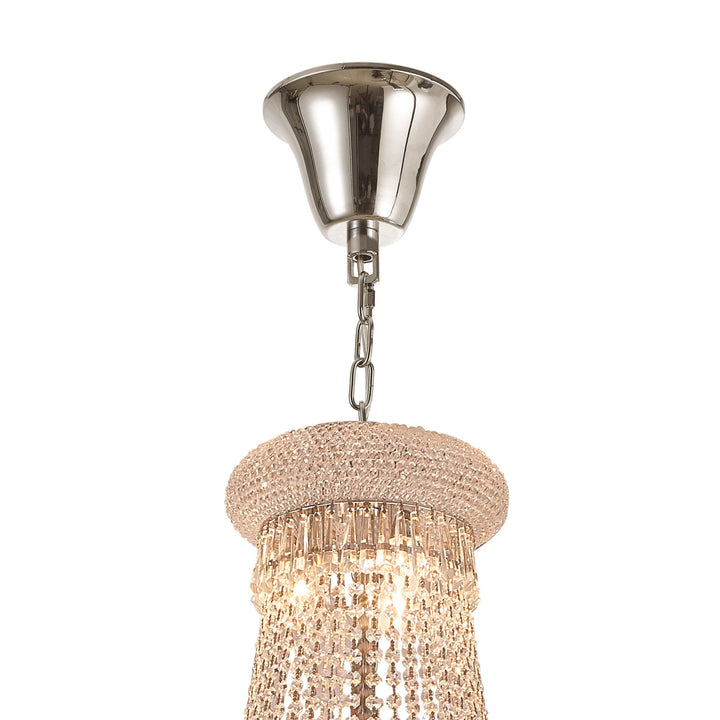 Diyas IL31457 Alexandra Pendant 4 Layer Spiral 49 Light E14 Polished Chrome/Crystal