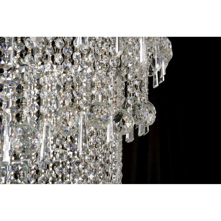 Diyas IL31457 Alexandra Pendant 4 Layer Spiral 49 Light E14 Polished Chrome/Crystal