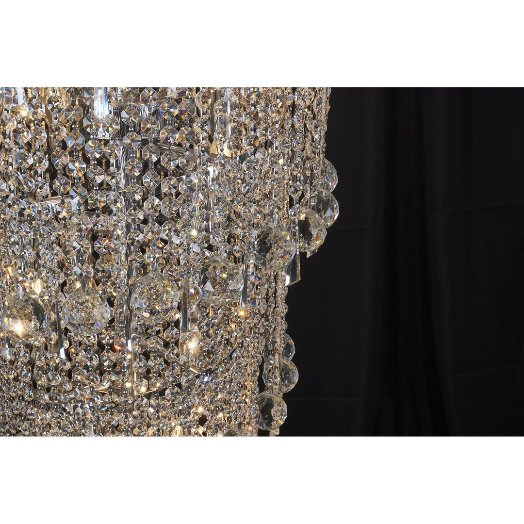 Diyas IL31457 Alexandra Pendant 4 Layer Spiral 49 Light E14 Polished Chrome/Crystal