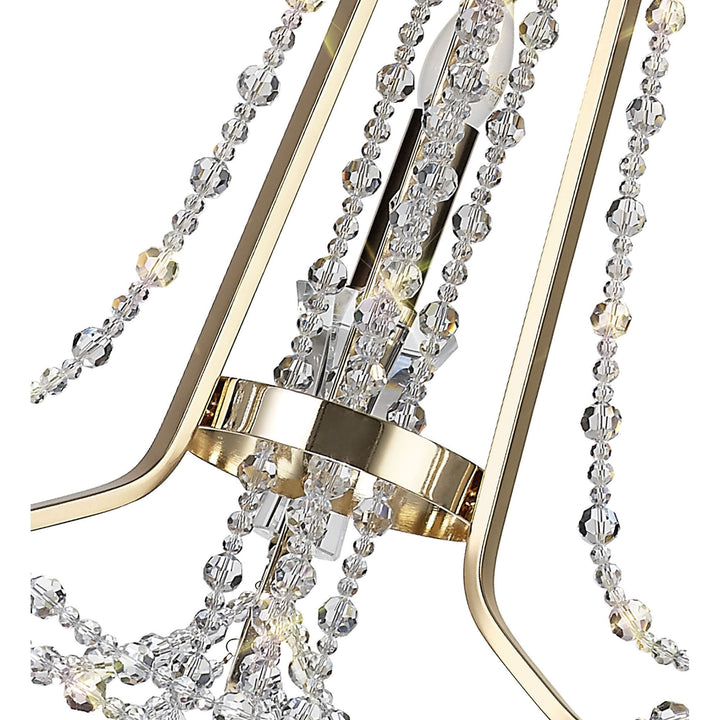 Diyas IL31752 Armand Pendant 3 Light E14 French Gold/Crystal