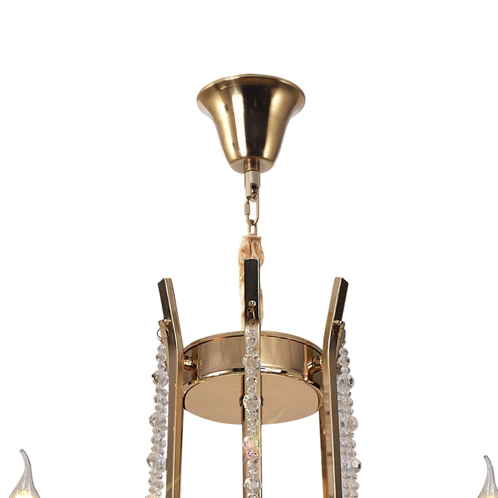 Diyas IL31761 Armand Pendant 12+6+3+3 Light E14 French Gold/Crystal