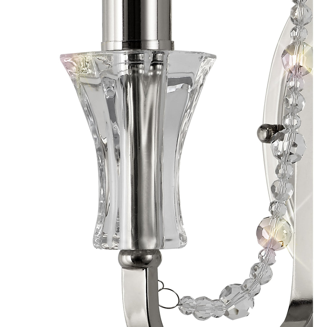 Diyas IL31740 Armand Wall Lamp 1 Light E14 Polished Chrome/Crystal