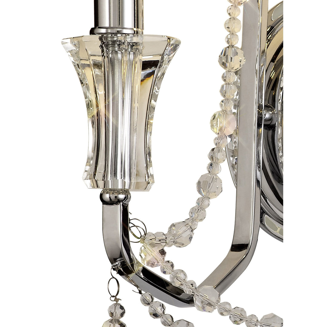 Diyas IL31741 Armand Wall Lamp 2 Light E14 Polished Chrome/Crystal