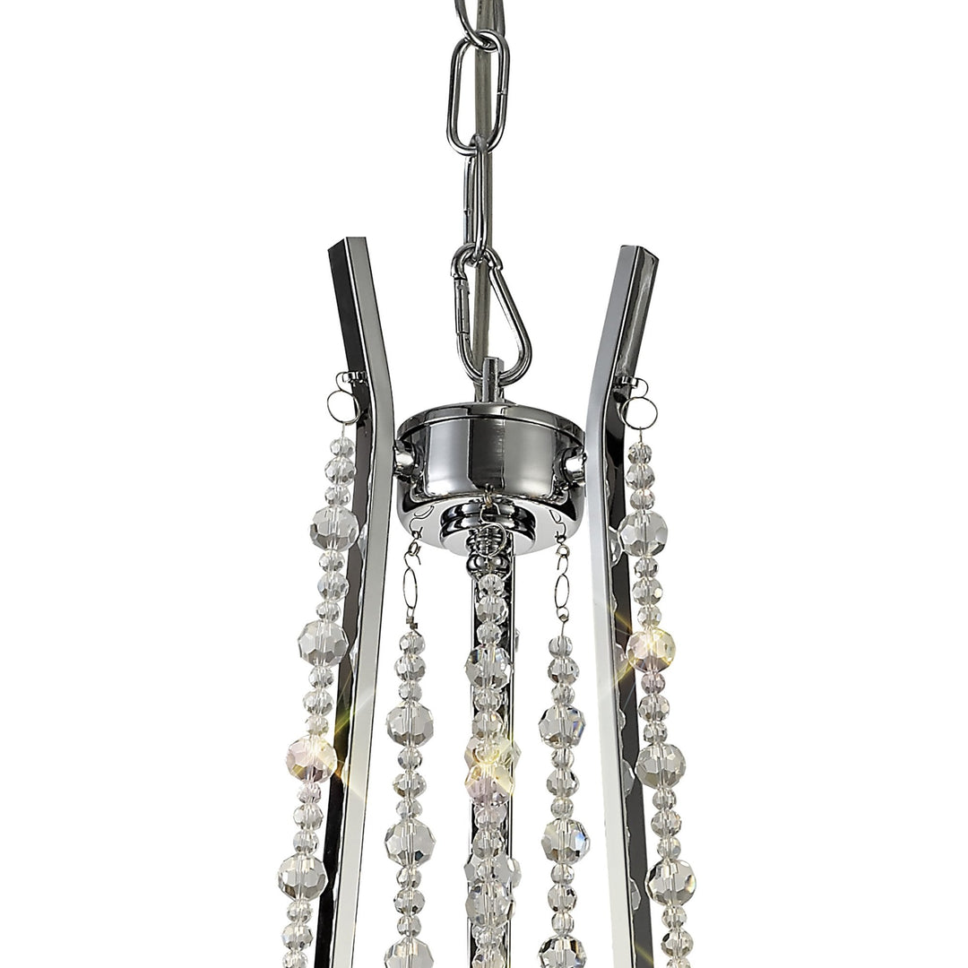 Diyas IL31742 Armand Pendant 3 Light E14 Polished Chrome/Crystal