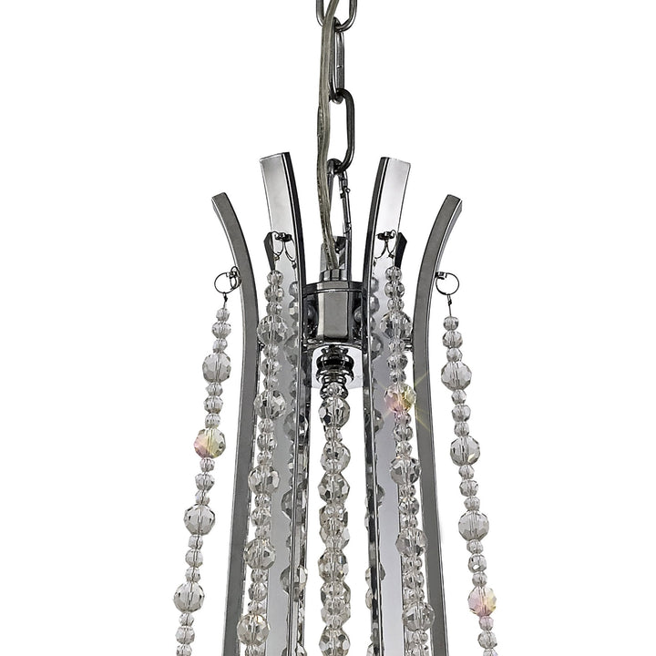 Diyas IL31743 Armand Pendant 6 Light E14 Polished Chrome/Crystal