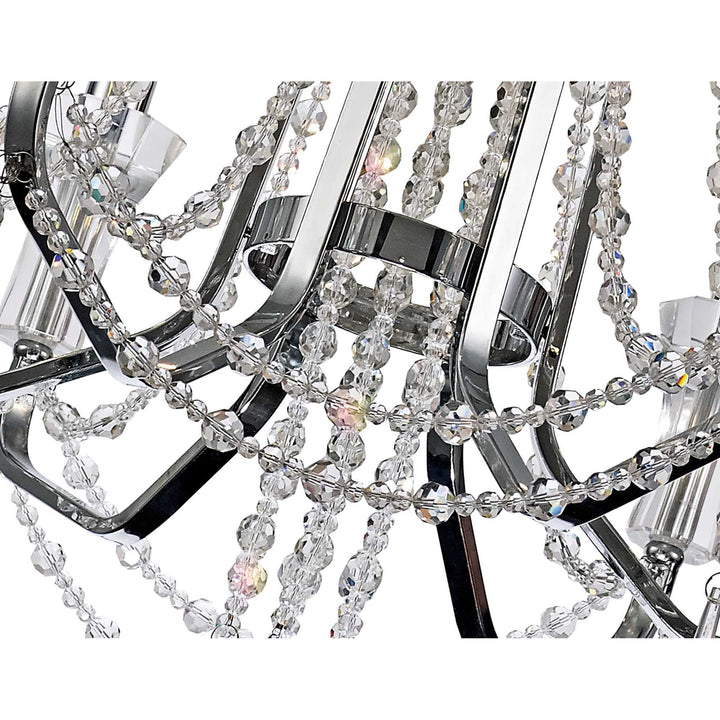 Diyas IL31743 Armand Pendant 6 Light E14 Polished Chrome/Crystal