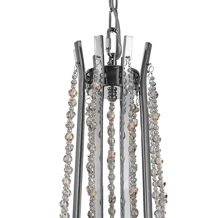 Diyas IL31744 Armand Pendant 8 Light E14 Polished Chrome/Crystal