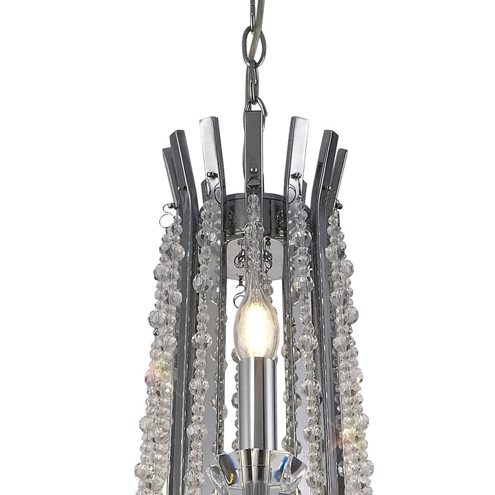 Diyas IL31745 Armand Pendant 6+3+3 Light E14 Polished Chrome/Crystal