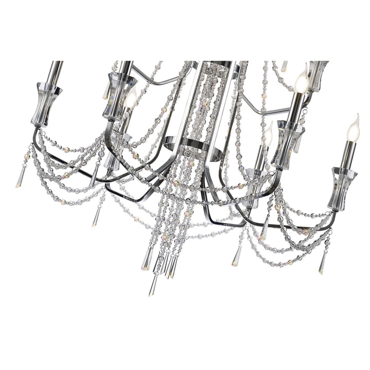 Diyas IL31745 Armand Pendant 6+3+3 Light E14 Polished Chrome/Crystal