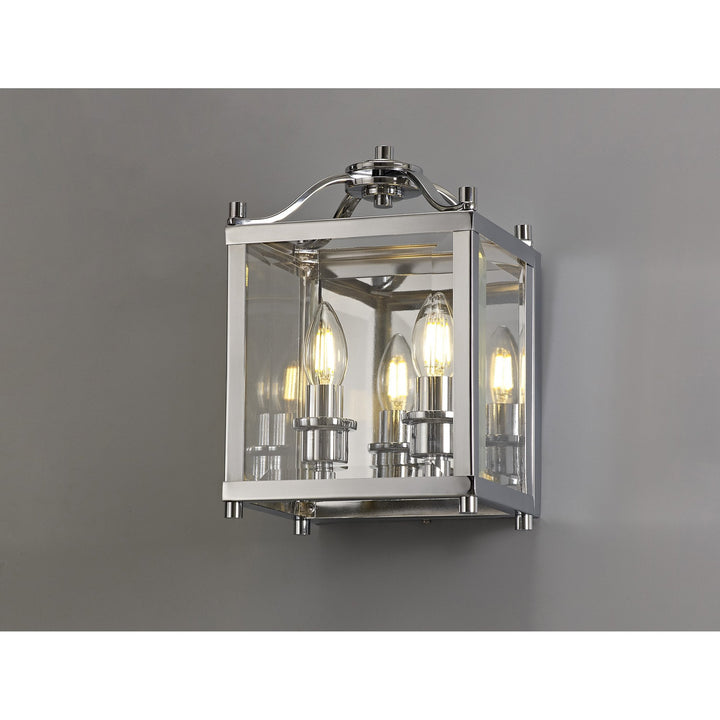 Diyas IL31106 Aston Wall Light 2 Light E14 Polished Chrome/Glass