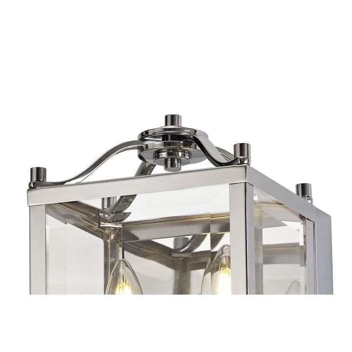 Diyas IL31106 Aston Wall Light 2 Light E14 Polished Chrome/Glass