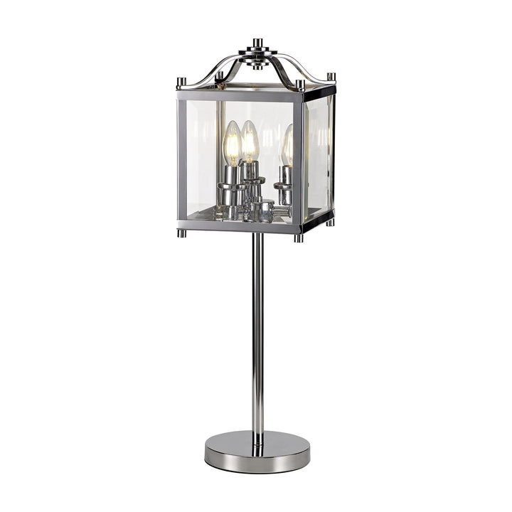 Diyas IL31107 Aston Table Lamp 3 Light E14 Polished Chrome/Glass