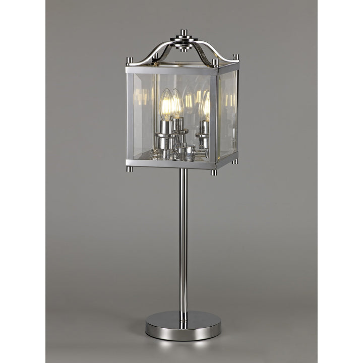 Diyas IL31107 Aston Table Lamp 3 Light E14 Polished Chrome/Glass