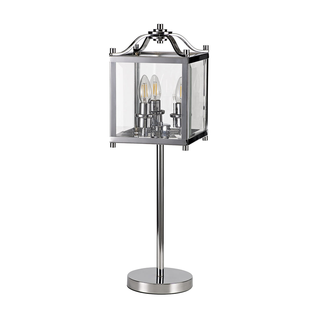 Diyas IL31107 Aston Table Lamp 3 Light E14 Polished Chrome/Glass