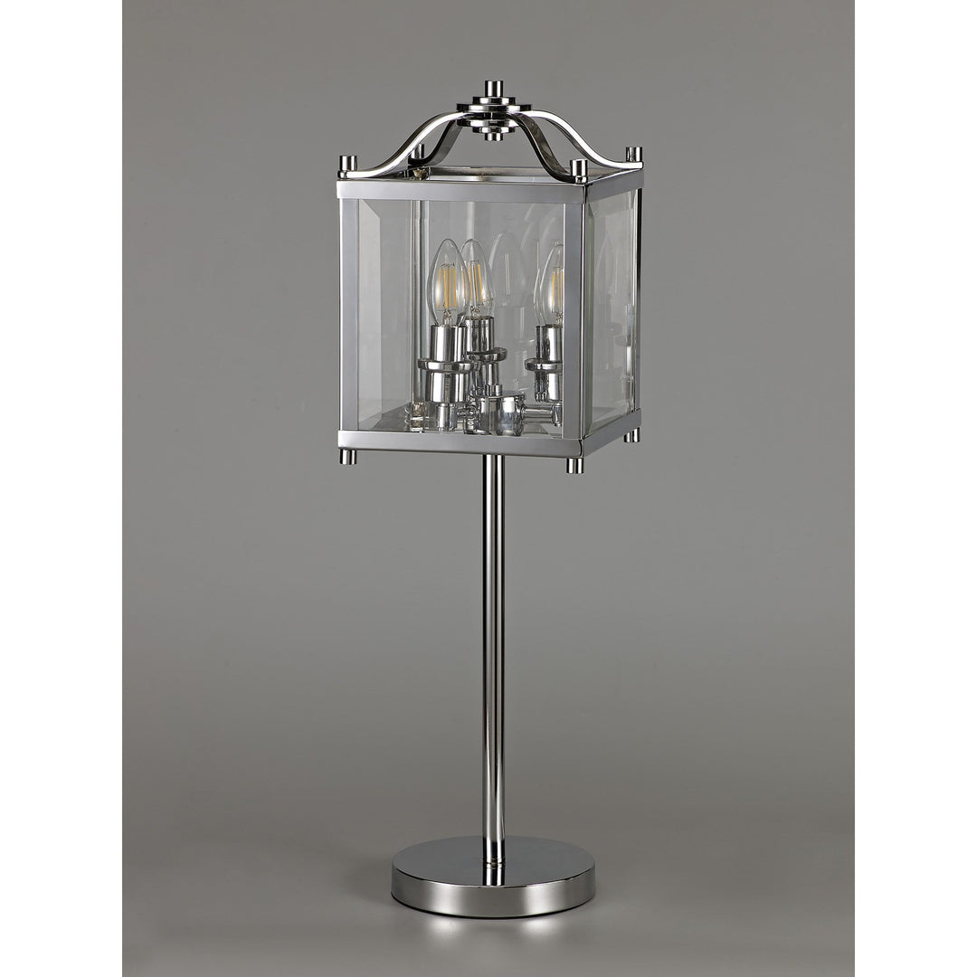 Diyas IL31107 Aston Table Lamp 3 Light E14 Polished Chrome/Glass