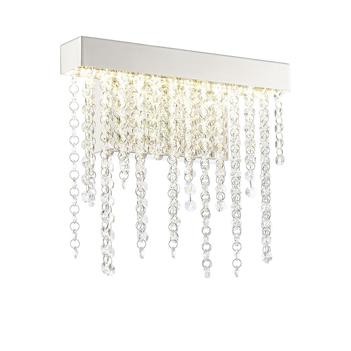 Diyas IL32868 Bano Small Dimmable Wall Light 6W LED Polished Chrome / Crystal Chain