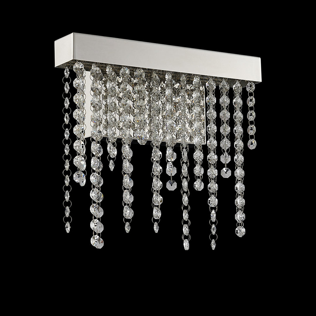 Diyas IL32868 Bano Small Dimmable Wall Light 6W LED Polished Chrome / Crystal Chain