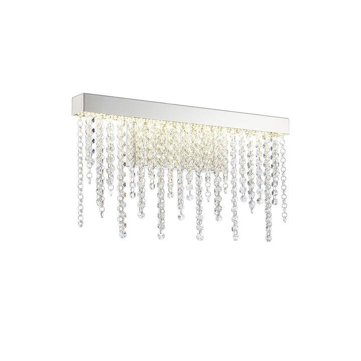 Diyas IL32869 Bano Medium Dimmable Wall Light 9W LED Polished Chrome / Crystal Chain