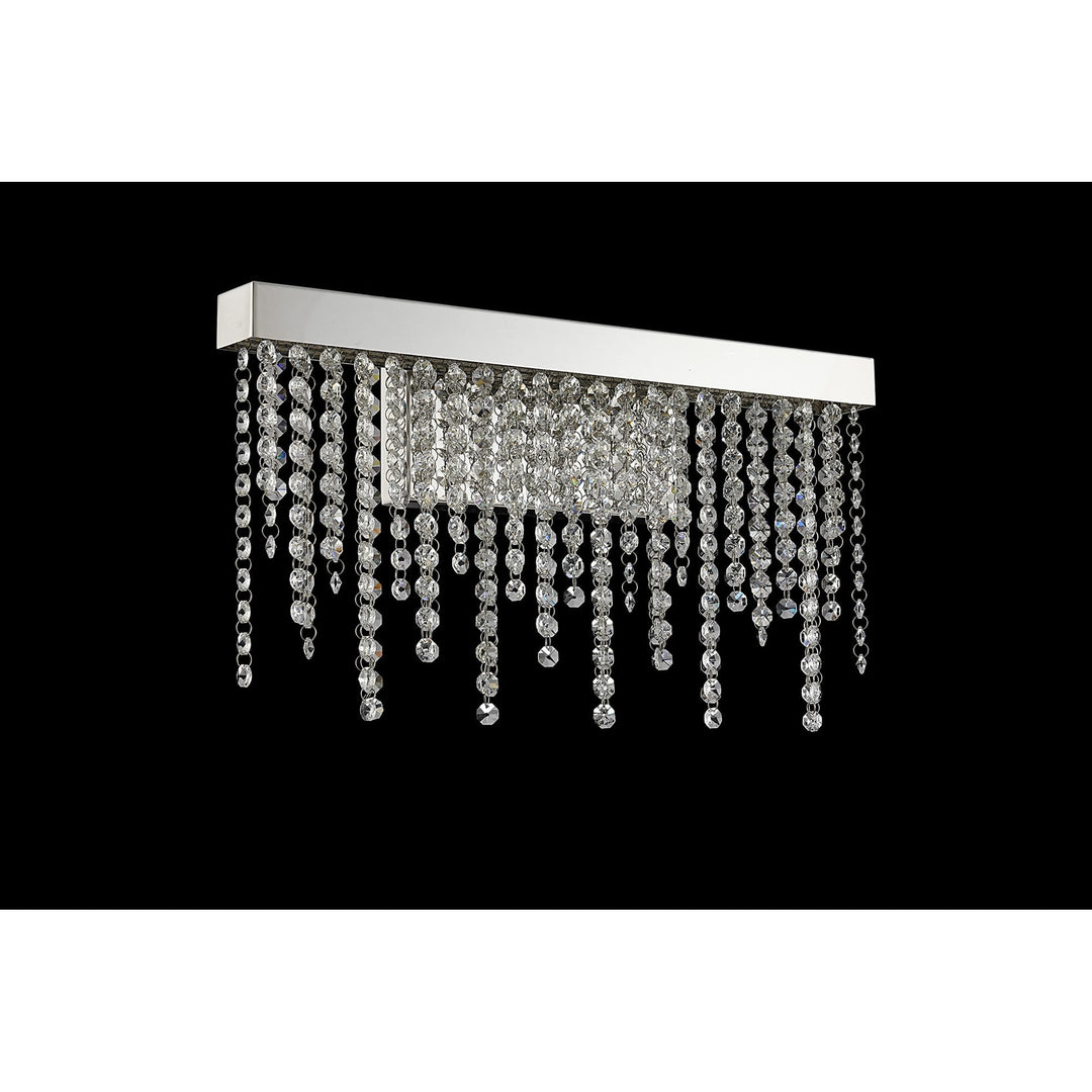 Diyas IL32869 Bano Medium Dimmable Wall Light 9W LED Polished Chrome / Crystal Chain