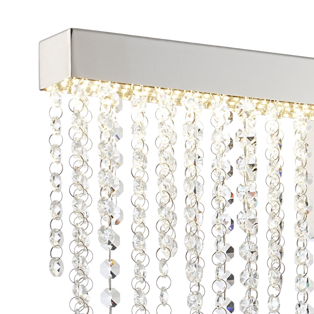 Diyas IL32870 Bano Large Dimmable Wall Light 12W LED Polished Chrome / Crystal Chain