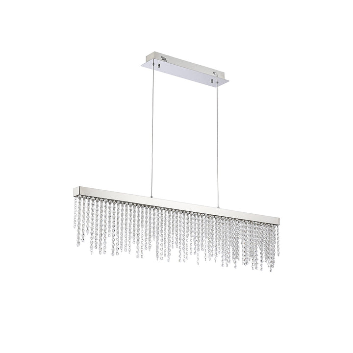 Diyas IL32866 Bano Linear Dimmable Pendant 40W LED Polished Chrome / Crystal Chain