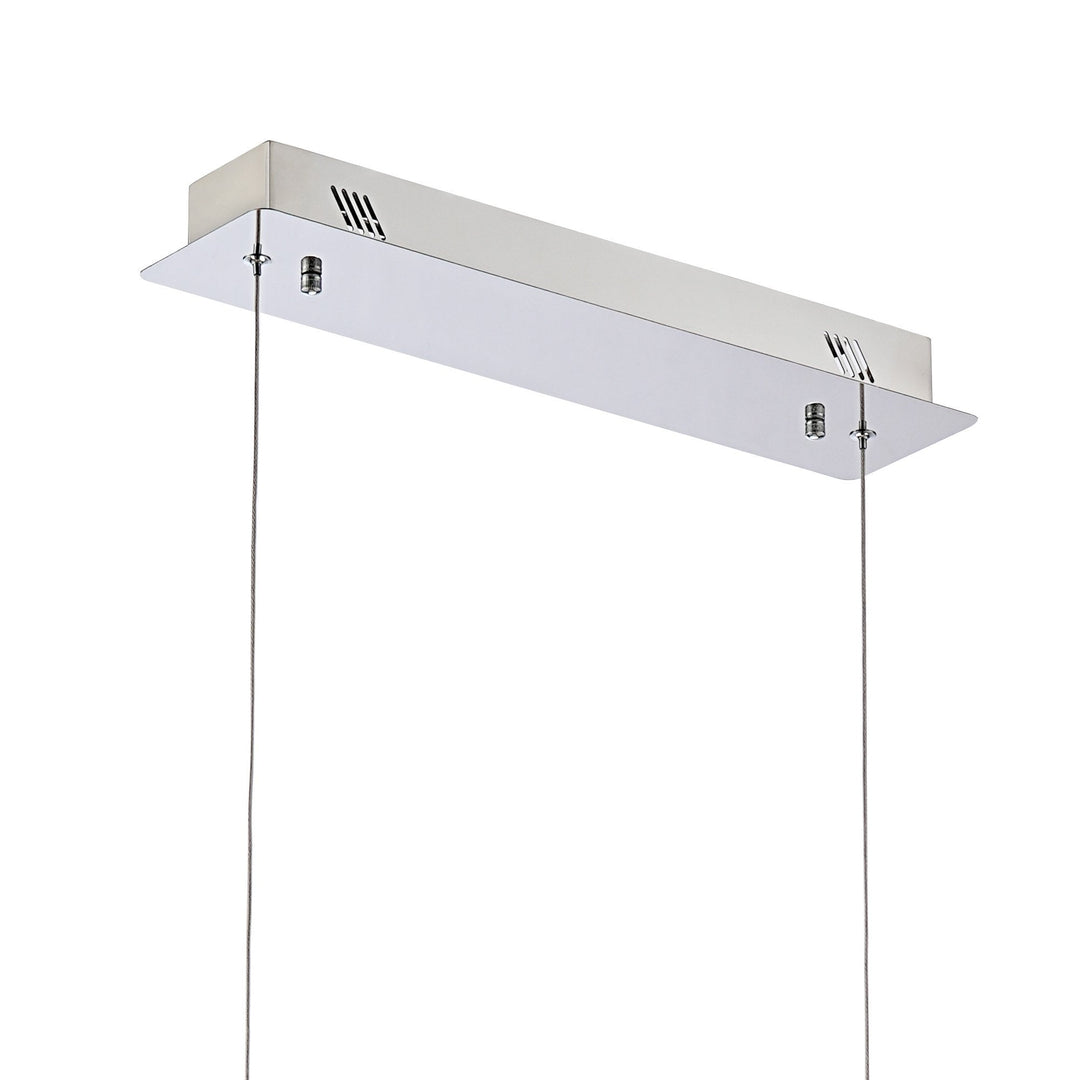 Diyas IL32866 Bano Linear Dimmable Pendant 40W LED Polished Chrome / Crystal Chain