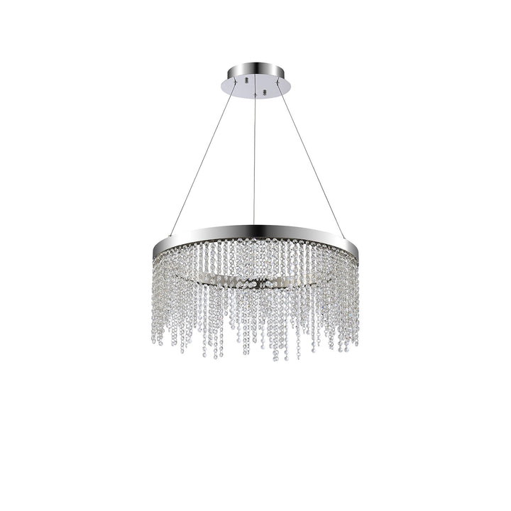 Diyas IL32860 Bano Round Dimmable Pendant 29W LED Polished Chrome / Crystal Chain