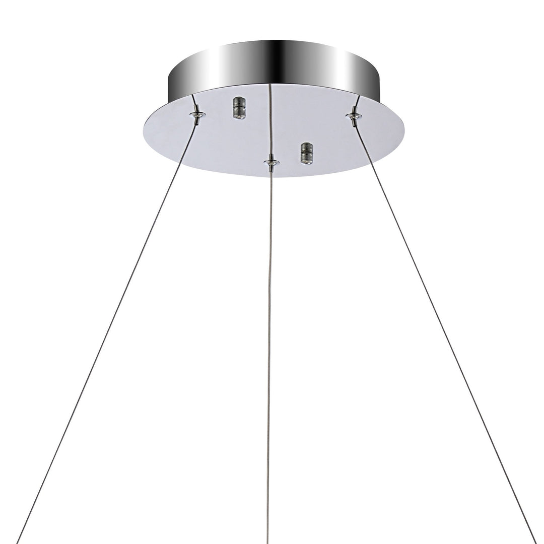 Diyas IL32860 Bano Round Dimmable Pendant 29W LED Polished Chrome / Crystal Chain