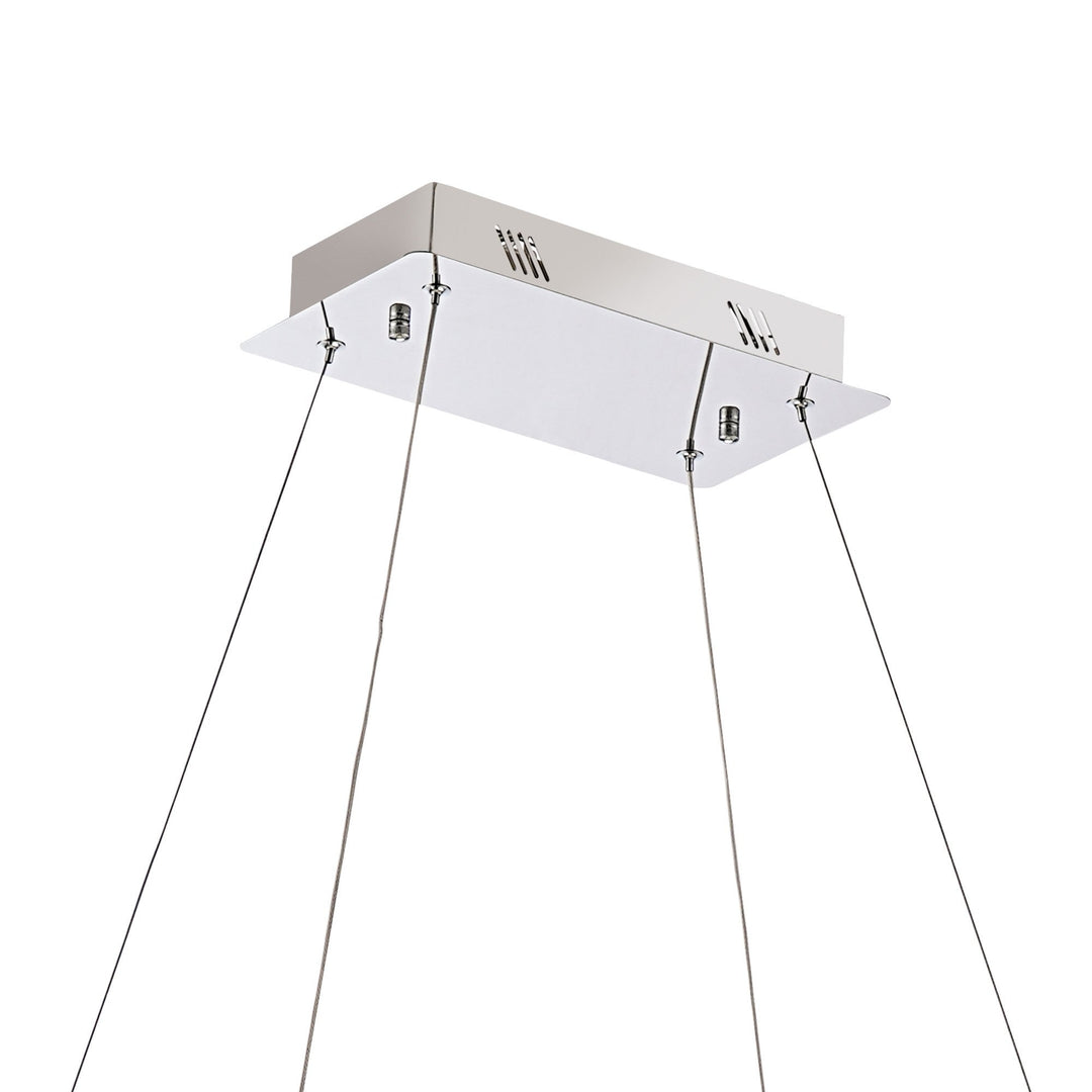 Diyas IL32864 Bano Rectangular Dimmable Pendant 40W LED Polished Chrome / Crystal Chain