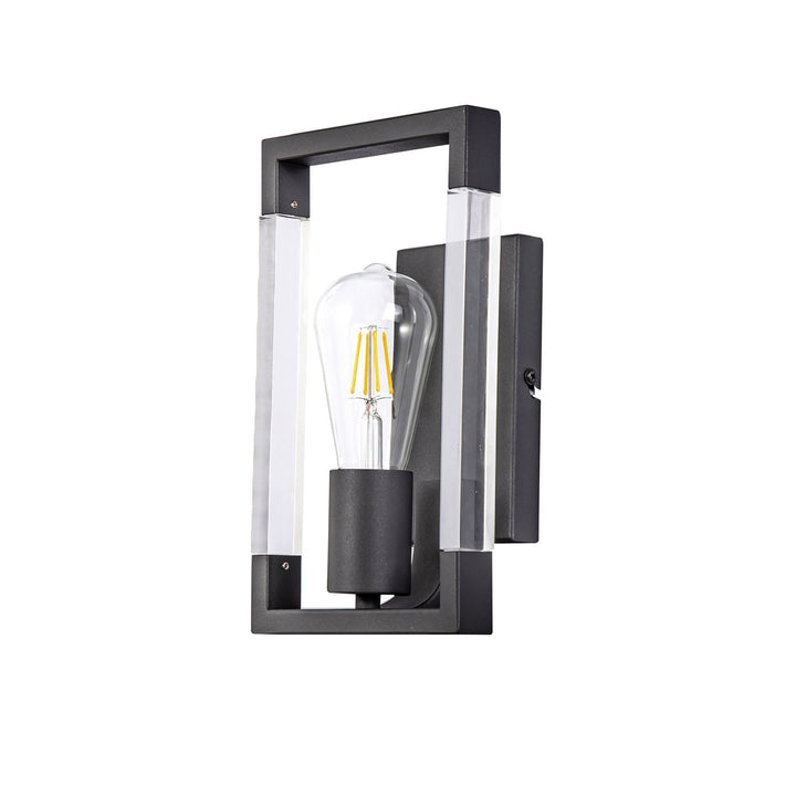 Diyas IL32855 Canto Wall Lamp 1 Light E27 Graphite/Acrylic