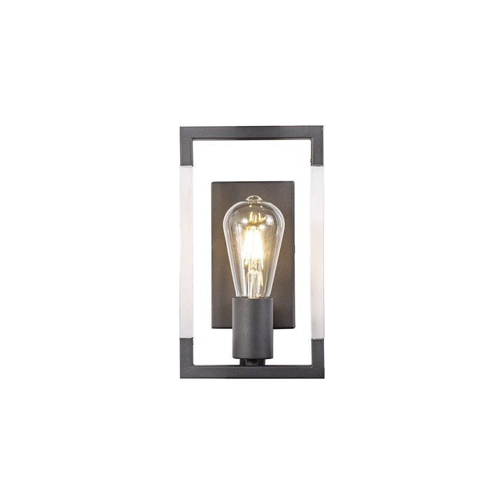 Diyas IL32855 Canto Wall Lamp 1 Light E27 Graphite/Acrylic