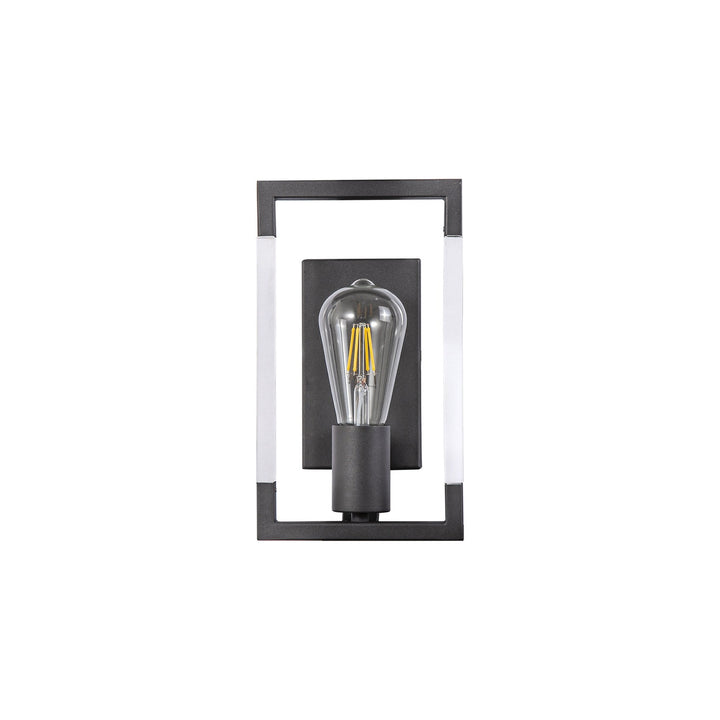 Diyas IL32855 Canto Wall Lamp 1 Light E27 Graphite/Acrylic